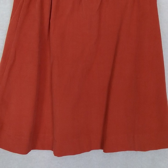 Anais & I Girls Gemma Skirt Sz 10 Orange Cotton Corduroy Mini Skirt Fringe Seams - Picture 7 of 11